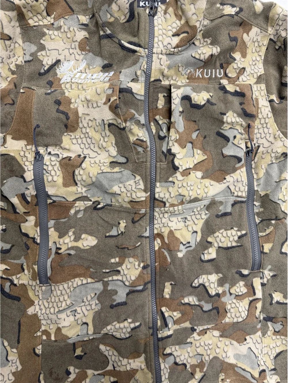 Kuiu Camouflage Zip-Up Fleece Jacket with MRA Hunting Logo